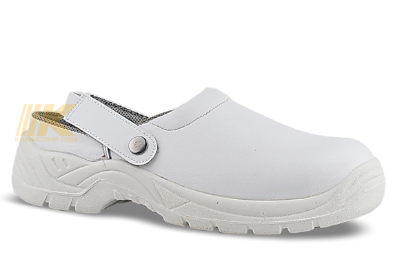 white leather work shoes